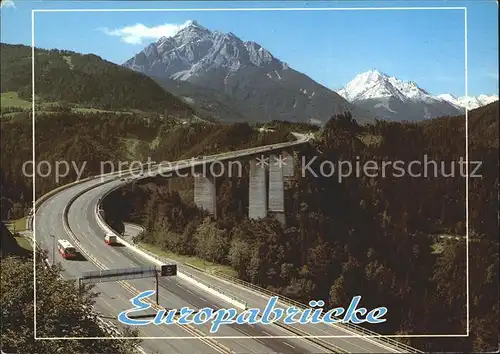 Autobahn Brennerautobahn Europabruecke Serles Habicht  Kat. Autos