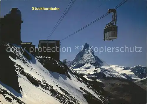 Seilbahn Gornergrat Stockhorn Zermatt Matterhorn Kat. Bahnen