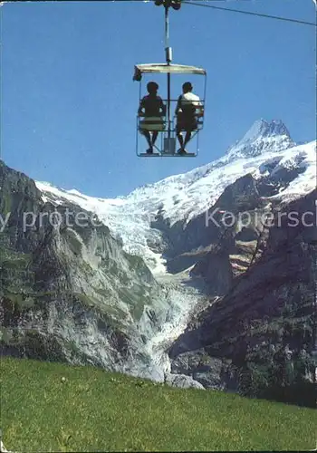 Sessellift Grindelwald First Ober Grindelwaldgletscher Schreckhorn Kat. Bahnen