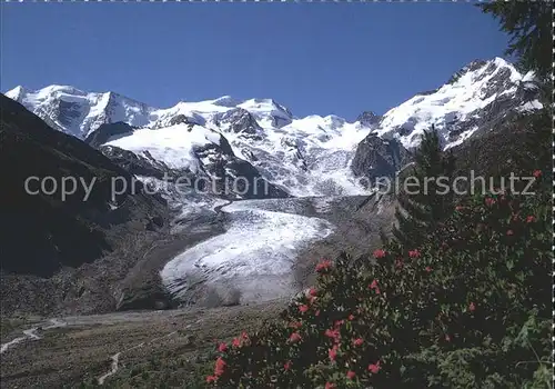 Gletscher Val Morteratsch Berninagruppe Kat. Berge