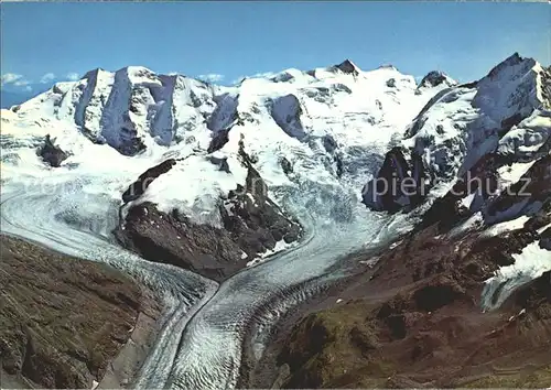 Gletscher Morteratsch Berninagruppe Piz Palue Bellavista Piz Bernina  Kat. Berge