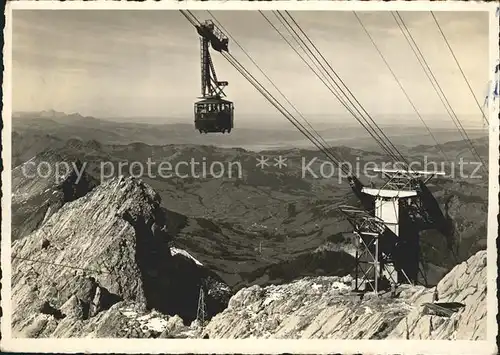 Seilbahn Saentis Grenzkopf Graukopf  Kat. Bahnen