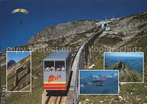 Zahnradbahn Niesenbahn Niesenkulm Muelenen Kat. Bergbahn