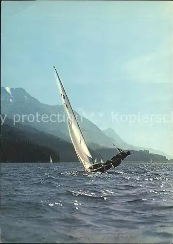 Segelboote Segler Silsersee Kat. Schiffe