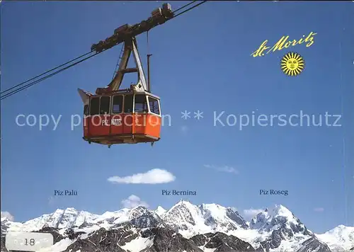Seilbahn Corviglia Piz Nair St. Moritz Berninagruppe Kat. Bahnen