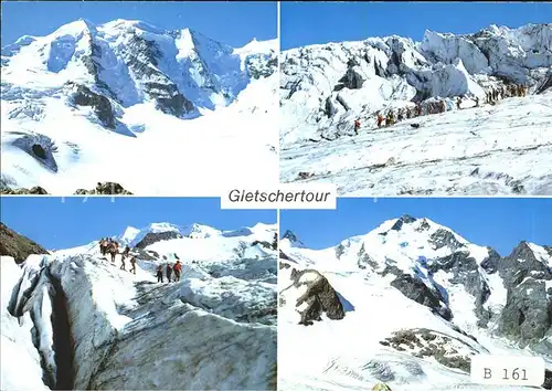 Gletscher Wanderung Piz Palue Persgletscher Eisbrueche Piz Bernina  Kat. Berge