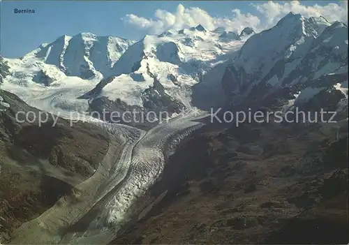 Gletscher Morteratsch Pontresina Piz Palue Bellavista Piz Bernina Kat. Berge