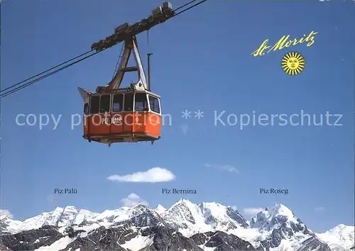 Seilbahn Corviglia Piz Nair St. Moritz Berninagruppe Kat. Bahnen