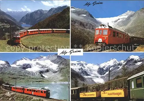 Eisenbahn Alp Gruem Berninapass  Kat. Eisenbahn