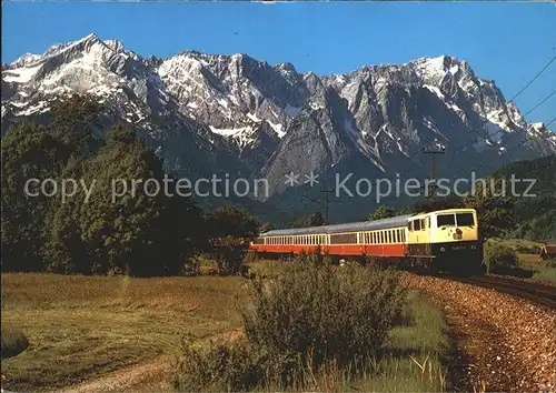 Eisenbahn Intercity Garmisch Partenkirchen Muenchen Wettersteingebirge  Kat. Eisenbahn