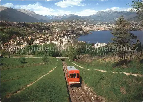 Zahnradbahn Lugano Funicolare Monte S. Salvatore  Kat. Bergbahn