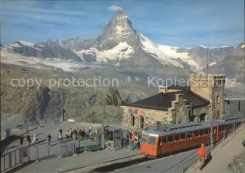 Zahnradbahn Zermatt Station Gornergrat Matterhorn Kat. Bergbahn