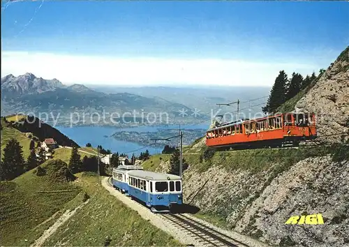 Zahnradbahn Vitznau und Arth Rigi Bahn Rigi Staffel Pilatus Vierwaldstaettersee  Kat. Bergbahn