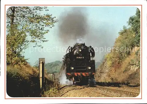 Lokomotive 010521 Saalfeld Unterwellenborn Kat. Eisenbahn