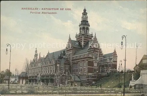 Exposition Universelle Bruxelles 1910 Pavillon Neerlandais Kat. Expositions