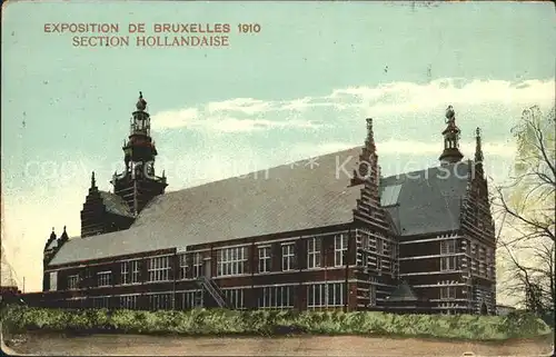 Exposition Universelle Bruxelles 1910 Section Hollandaise Kat. Expositions