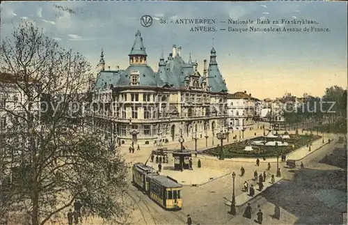 Strassenbahn Antwerpen Nationale Bank en Frankryklaan Kat. Strassenbahn