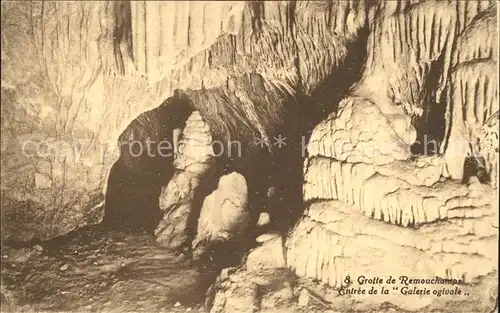 Hoehlen Caves Grottes Remouchamps Entree Galerie ogivale Kat. Berge