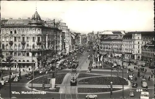 Strassenbahn Wien Mariahilferstrasse  Kat. Strassenbahn