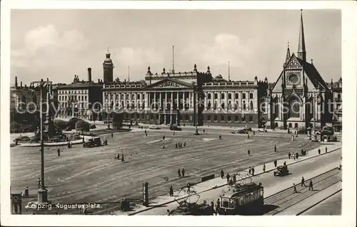 Strassenbahn Leipzig Augustusplatz Kat. Strassenbahn