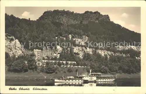 Dampfer Seitenrad Pirna Lilienstein Saechsische Schweiz Kat. Schiffe