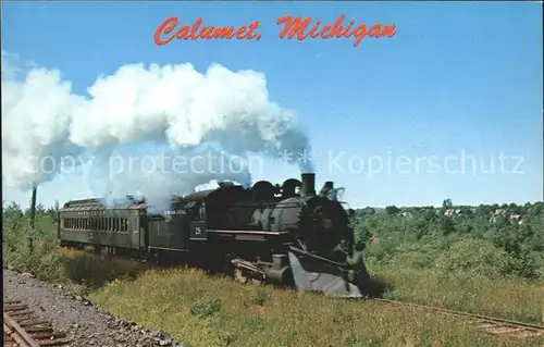 Lokomotive Keweenaw Central Steam Train Calumet Michigan Kat. Eisenbahn