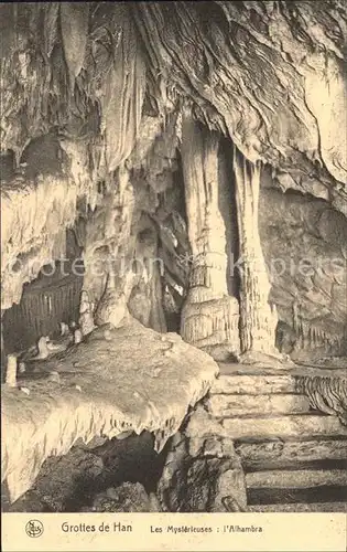 Hoehlen Caves Grottes Grottes de Han Les Mysterieuses Alhambra Kat. Berge