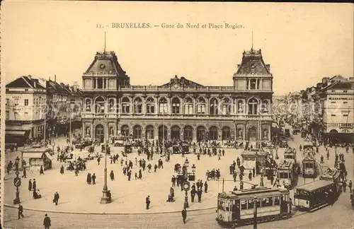 Strassenbahn Bruxelles Gare du Nord Place Rogier  Kat. Strassenbahn