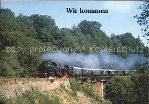 Eisenbahn Gueterzug Dampflokomotive 861333 und 861049 Leubsdorf  Kat. Eisenbahn