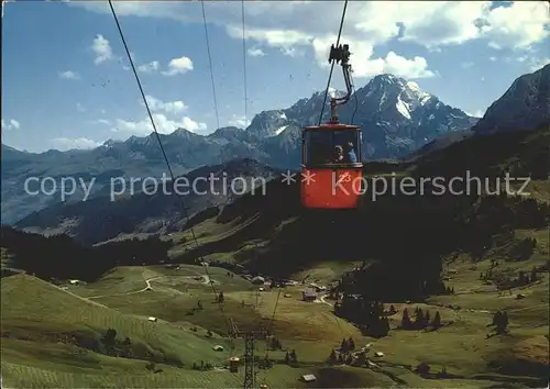 Seilbahn Geils Hahnenmoos Adelboden Bonderspitz Grosslohner  Kat. Bahnen