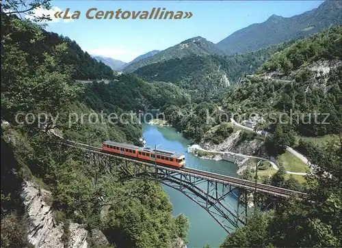 Eisenbahn La Centovallina Ponte Lago di Palagnedra Kat. Eisenbahn