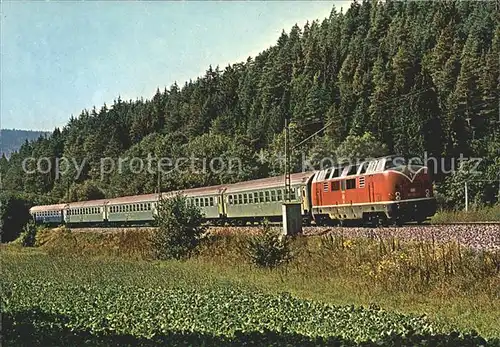 Eisenbahn Diesel Streckenlokomotive 221 103 5 Fischingen  Kat. Eisenbahn