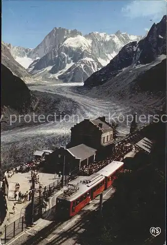 Eisenbahn Gare Montenvers Mer de Glace Grandes Jorasses  Kat. Eisenbahn