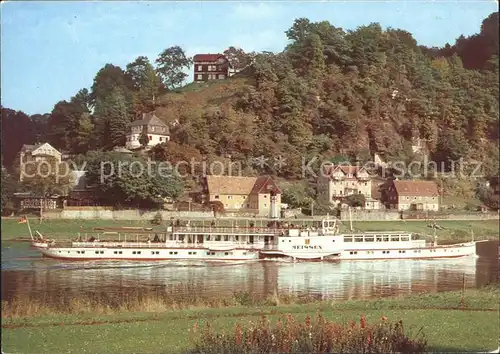 Dampfer Seitenrad Meissen Weisse Flotte Dresden  Kat. Schiffe