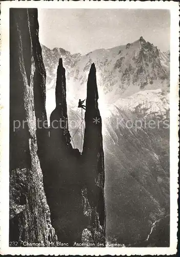 Bergsteigen Klettern Chamonix Mont Blanc Ascension des Jumeaux Kat. Bergsteigen