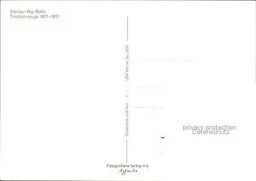Zahnradbahn Vitznau Rigi Bahn Triebfahrzeuge  Kat. Bergbahn