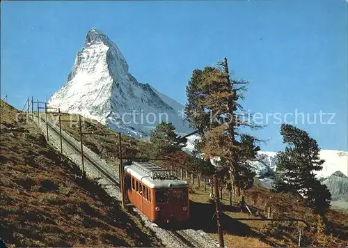 Zahnradbahn Wallis Matterhorn Riffelalp Kat. Bergbahn