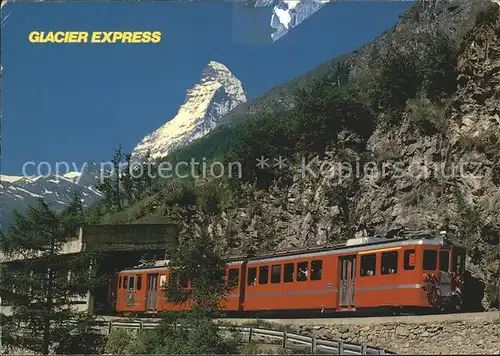 Eisenbahn Glacier Express Zermatt Brig Disentis St. Moritz Kat. Eisenbahn
