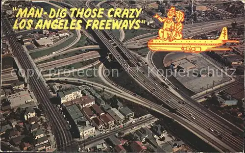 Autobahn Los Angeles Freeways Fliegeraufnahme Kat. Autos