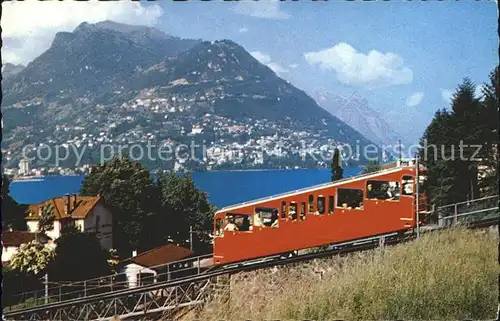 Zahnradbahn Funicolare Monte San Salvatore Lugano Monte Bre  Kat. Bergbahn