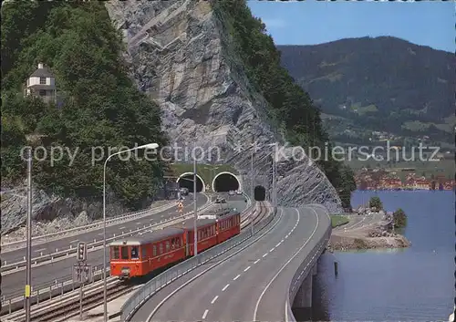 Eisenbahn Acheregg Bruecke Stansstad  Kat. Eisenbahn