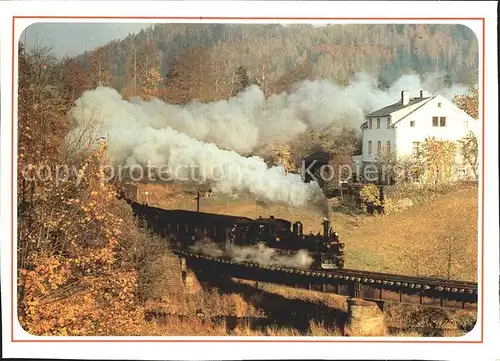 Lokomotive Schmalspurbahn Wolkenstein Joehstadt Pressnitztal Kat. Eisenbahn