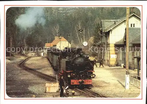 Lokomotive 99 1731 Schmalspurbahn Zittau Oybin Bahnhof Oybin Kat. Eisenbahn