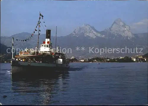 Dampfer Binnenschifffahrt Vierwaldstaettersee Brunnen Mythen Kat. Schiffe