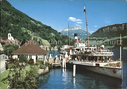 Dampfer Seitenrad Stadt Luzern Gersau  Kat. Schiffe