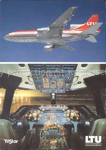 Flugzeuge Zivil LTU Tristar L 1011 500 Cockpit  Kat. Airplanes Avions