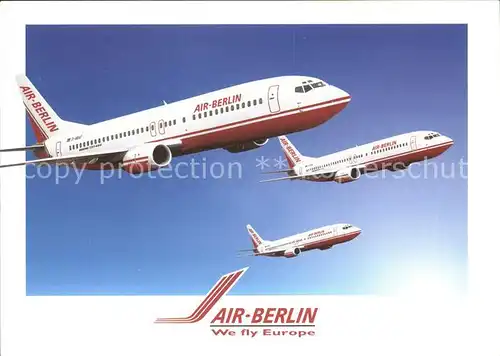 Flugzeuge Zivil Air Berlin Fluesterjet Boeing 737 400 Kat. Airplanes Avions