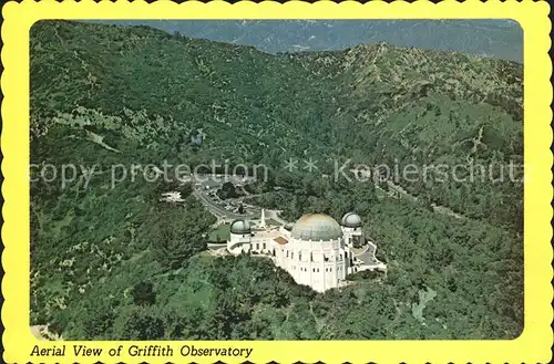 Observatorium Sternwarte Urania Griffith Los Angeles Fliegeraufnahme Kat. Gebaeude