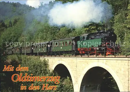 Eisenbahn Harzquer  und Brockenbahn Selketalbahn Oldtimerzug  Kat. Eisenbahn