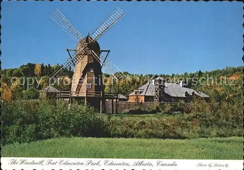 Windmuehle Fort Edmonton Park Alberta Canada Kat. Gebaeude und Architektur